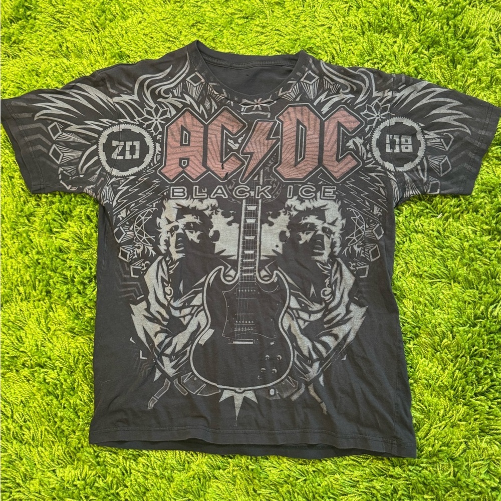 Vintage 2008 AC/DC Black Ice Graphic T-Shirt - Picture 1 of 4